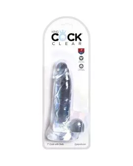 King Cock - Klarer Realistischer Penis mit Eiern 15,2 cm