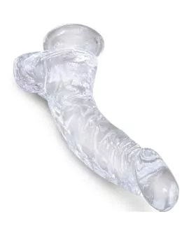 KING COCK - Clear Realistischer Gebogener Penis 16,5 cm