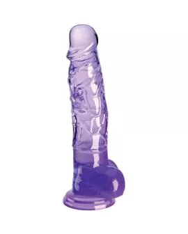King Cock - Klarer Realistischer Penis mit Kugeln 16,5 cm Lila