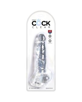 King Cock - Clear Realistischer Penis mit Eiern 16,5 cm Transparent