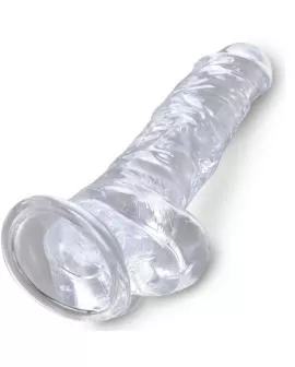 King Cock - Clear Realistischer Penis mit Eiern 16,5 cm Transparent