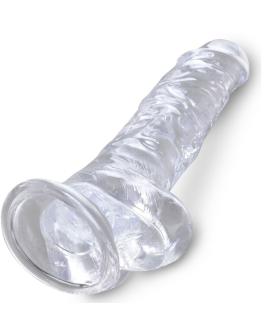 King Cock - Clear Realistischer Penis mit Eiern 16,5 cm Transparent