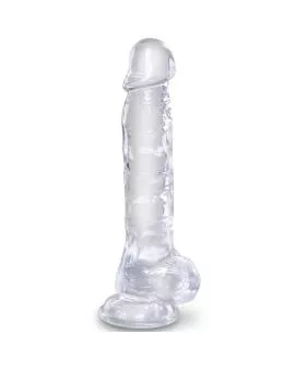 King Cock - Clear Realistischer Penis mit Eiern 16,5 cm Transparent