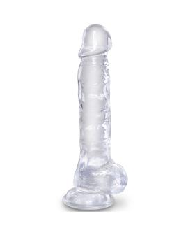 King Cock - Clear Realistischer Penis mit Eiern 16,5 cm Transparent