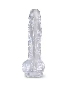 King Cock - Clear Realistischer Penis mit Eiern 16,5 cm Transparent