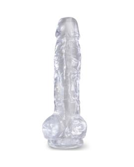 King Cock - Clear Realistischer Penis mit Eiern 16,5 cm Transparent