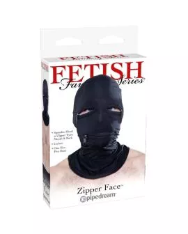 Fetish Fantasy Series - Kapuze mit Reißverschlüssen Schwarz