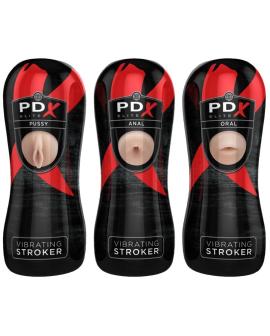 PDX Elite Stroker-Set - 12 Einheiten: 6 Vagina, 3 Anal, 3 Mund