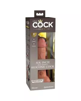 KING COCK Elite Realistischer Silikondildo 15.2 cm - Karamell