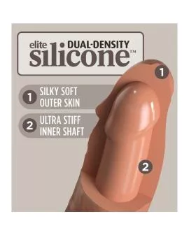 KING COCK - Elite Realistischer Silikondildo 17,8 cm Karamell