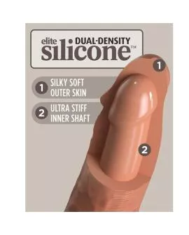 KING COCK - ELITE REALISTISCHER SILIKONDILDO 20.3 CM KARAMELL