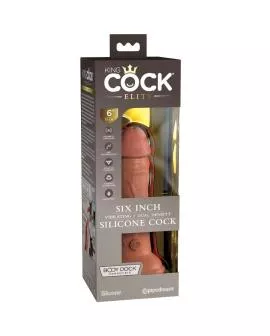King Cock Elite Realistischer Dildo - Vibration 15.2 cm Karamell