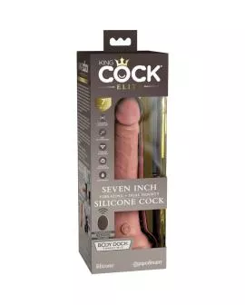 KING COCK - ELITE REALISTISCHER DILDO VIBRATOR & SILIKON FERNBEDIENUNG 17.8 CM
