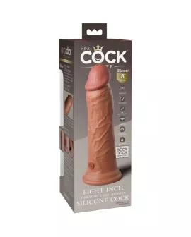 King Cock - Elite Realistischer Vibration Dildo 20,3 cm Karamell