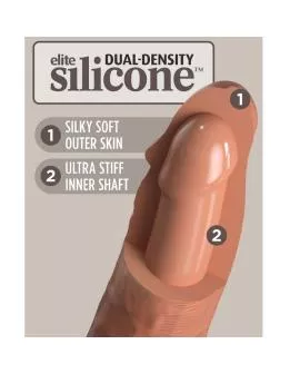King Cock - Elite Realistischer Vibration Dildo 20,3 cm Karamell