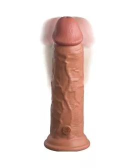 King Cock - Elite Realistischer Vibration Dildo 20,3 cm Karamell