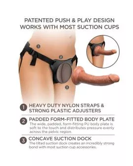 KING COCK Elite - Verstellbarer Gurt mit Dildo 17,8 cm