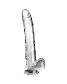 King Cock - Transparenter Dildo mit Hoden 24,8 cm