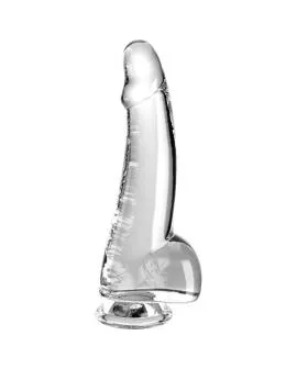 King Cock - Transparenter Dildo mit Hoden 15,2 cm