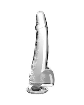 King Cock Clear Dildo mit Hoden - 19 cm Transparent