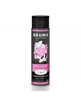 BRUMA - PREMIUM-MASSAGEÖL MIT WÄRMEEFFEKT, GUM-GESCHMACK 3 IN 1 - 100 ML