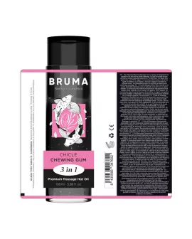 BRUMA - PREMIUM-MASSAGEÖL MIT WÄRMEEFFEKT, GUM-GESCHMACK 3 IN 1 - 100 ML