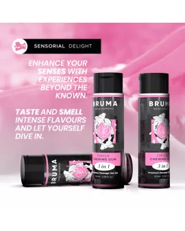 BRUMA - PREMIUM-MASSAGEÖL MIT WÄRMEEFFEKT, GUM-GESCHMACK 3 IN 1 - 100 ML