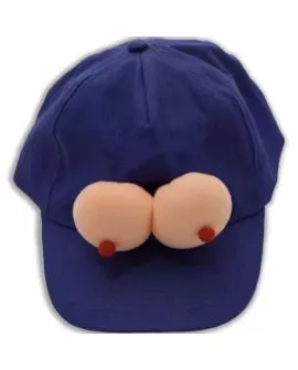 Diablo Picante - Blaue Erotik Mütze mit Titten