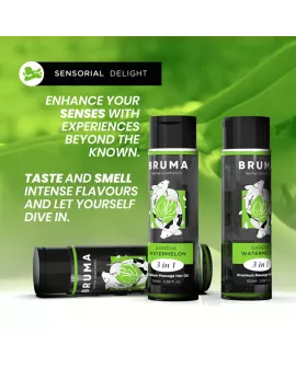 BRUMA - PREMIUM-MASSAGEÖL MIT WÄRMEEFFEKT, WASSERMELONE-GESCHMACK 3 IN 1 - 100 ML