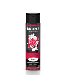 Bruma Premium-Massageöl Wärmeeffekt Erdbeere - 100 ml