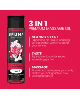 Bruma Premium-Massageöl Wärmeeffekt Erdbeere - 100 ml