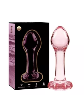 Nebula Series by Ibiza - Modell 2 Analplug Borosilikatglas rosa 11 cm