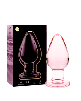Nebula Series by Ibiza - Modell 3 Analplug Borosilikatglas Rosa 11 cm - Ø 5 cm