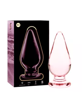 Nebula Series by Ibiza - Analplug Modell 4 Rosa Borosilikatglas 11cm - 5cm