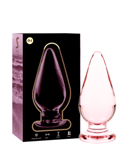 Nebula Series by Ibiza - Analplug Modell 4 Rosa Borosilikatglas 11cm - 5cm