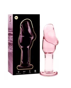 Ibiza Nebula Modell 6 - Rosa Borosilikat-Analplug 12,5 cm - Ø 4 cm