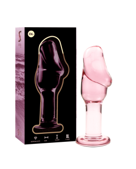 Ibiza Nebula Modell 6 - Rosa Borosilikat-Analplug 12,5 cm - Ø 4 cm