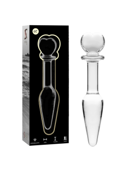 Nebula Series by Ibiza - Model 7 Analplug Borosilikatglas Klar 13,5 cm - 3 cm