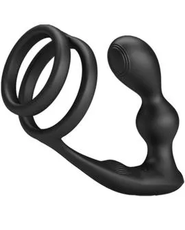 PRETTY LOVE - MARSHALL PENISRING MIT VIBRATORISCHEM ANALPLUG MIT FERNBEDIENUNG