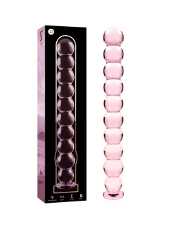 Ibiza Nebula Modell 22 Dildo - Borosilikatglas Rosa 21,5 cm