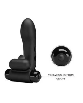 Pretty Love - Orlando schwarze Vibrator-Fingerhülle