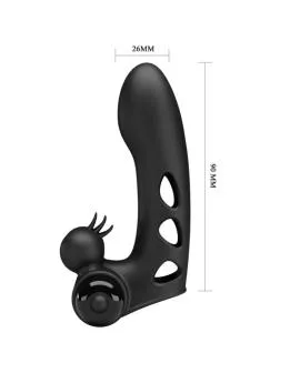 Pretty Love - Orlando schwarze Vibrator-Fingerhülle