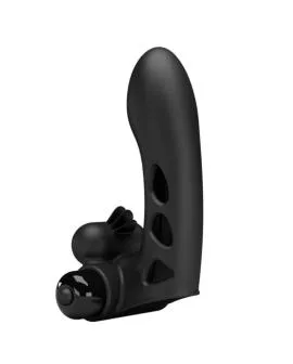 Pretty Love - Orlando schwarze Vibrator-Fingerhülle