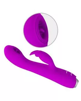 Pretty Love Rachel - Wiederaufladbarer Vibrator mit lila Sauger
