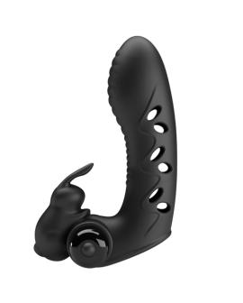 Pretty Love - Vance Black Rabbit Vibrator Fingerabdeckung