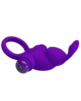 PRETTY LOVE - VIBRATORRING I KANINCHEN FÜR LILA PENIS