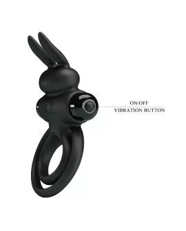 Pretty Love - Vibrator III Kaninchenring für Schwarzen Penis