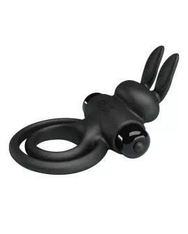 Pretty Love - Vibrator III Kaninchenring für Schwarzen Penis