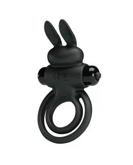 Pretty Love - Vibrator III Kaninchenring für Schwarzen Penis
