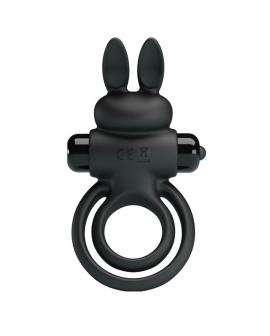 Pretty Love - Vibrator III Kaninchenring für Schwarzen Penis